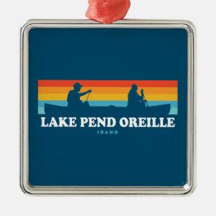 Lake Pend Oreille Idaho Canoe Ornament Aus Metall