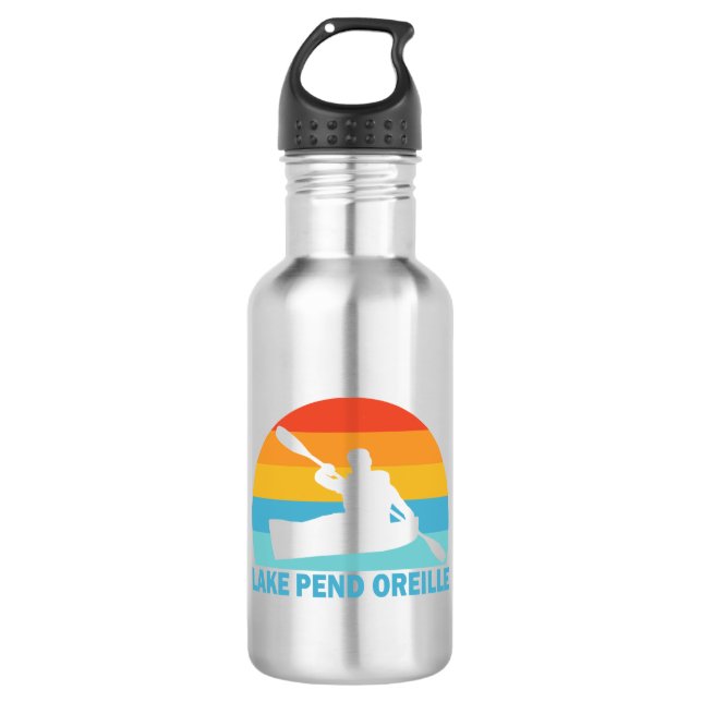 Lake Pend Oreille Idaho Kayak Edelstahlflasche (Vorderseite)