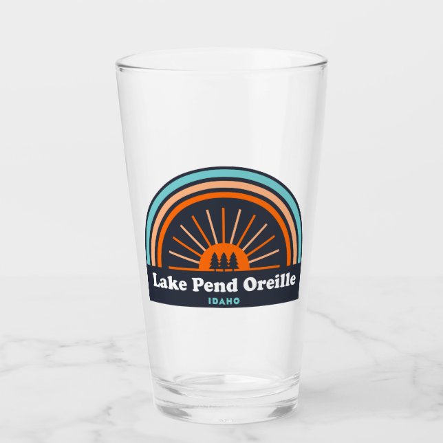 Lake Pend Oreille Idaho Rainbow Glas (Vorderseite)