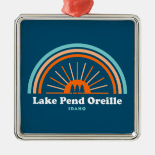 Lake Pend Oreille Idaho Rainbow Ornament Aus Metall