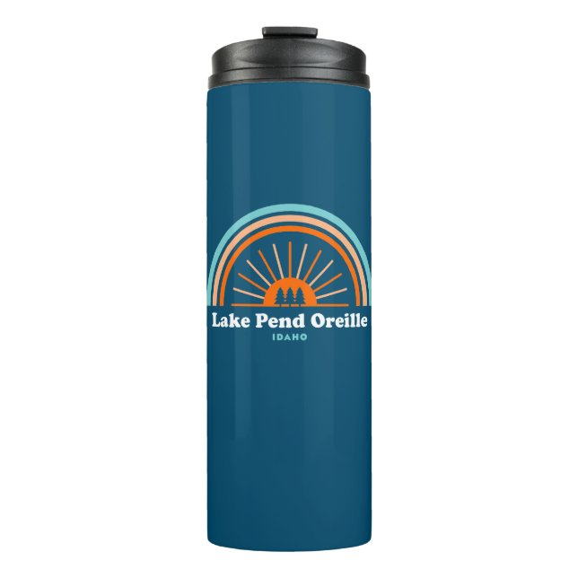 Lake Pend Oreille Idaho Rainbow Thermosbecher (Vorderseite)