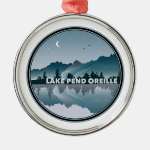 Lake Pend Oreille Idaho Reflektion Ornament Aus Metall