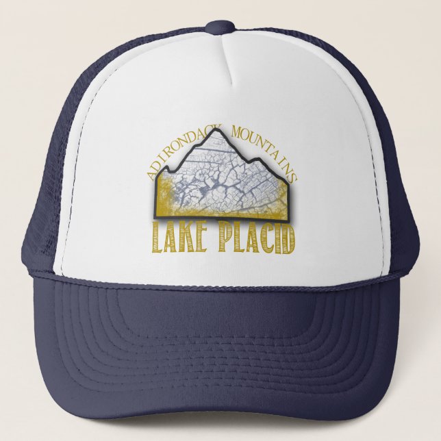 Lake Placid-Hut Whiteface GebirgsAdirondacks Truckerkappe (Vorderseite)