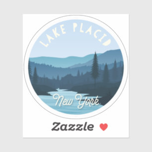 Lake Placid, New York Landschaft Aufkleber