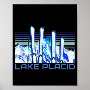Lake Placid Ski-Accessoires Retro Lake Placid Poster