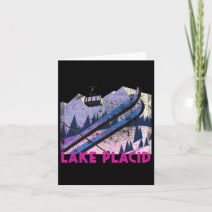 Lake Placid Ski - Vintage Style Skifahren in Lake  Karte