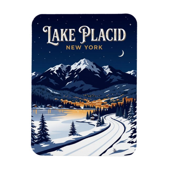 Lake Placid USA Magnet (Vertikal)
