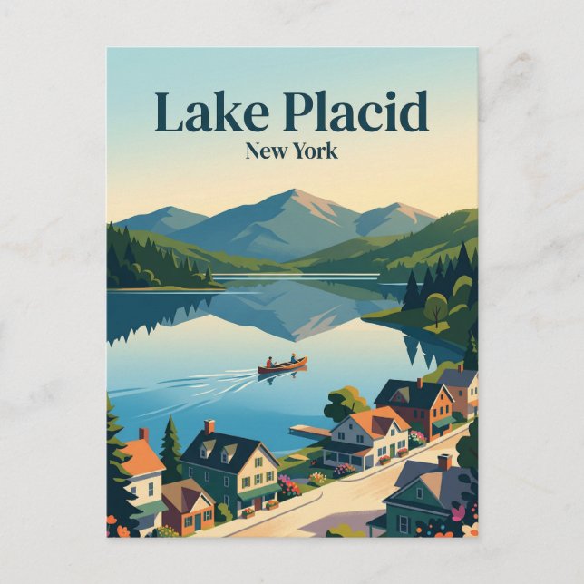 Lake Placid USA Postkarte (Vorderseite)