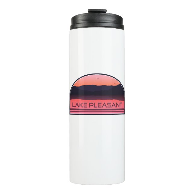 Lake Pleasant Arizona Red Sunrise Thermosbecher (Vorderseite)