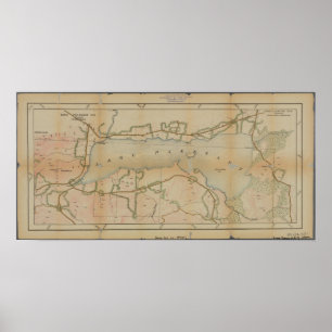Lake Pleasant New York Vintag Map Poster