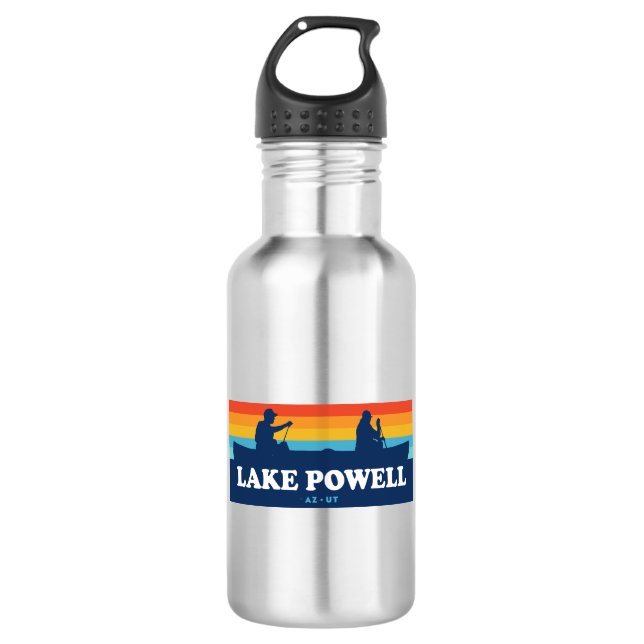 Lake Powell Arizona Utah Canoe Edelstahlflasche (Vorderseite)