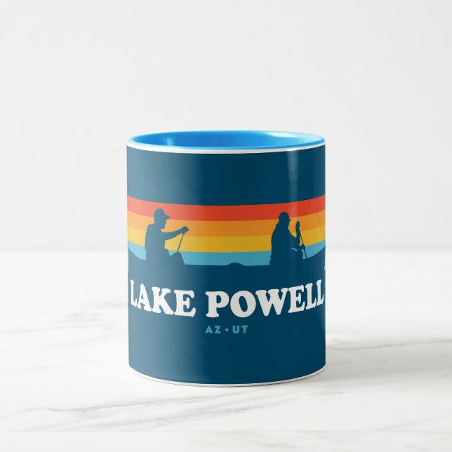 Lake Powell Arizona Utah Canoe Zweifarbige Tasse (Mittel)