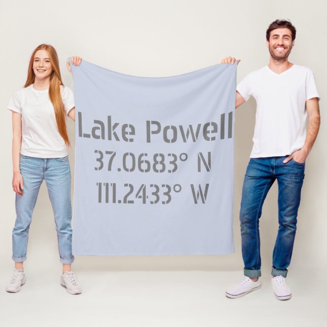 Lake Powell AZ Latitude Longitude Fleecedecke (Beispiel)