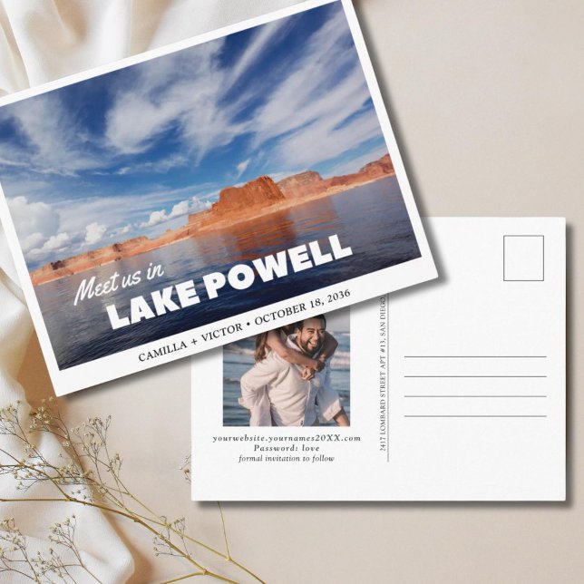Lake Powell Wedding Save the Date Postcard Postkarte (Lake Powell Wedding Save the Date)