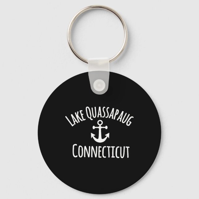 Lake Quapaug Connecticut Sailing Boating Nautical  Schlüsselanhänger (Vorderseite)