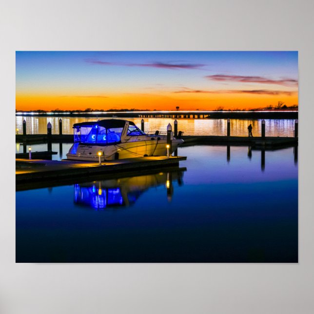 Lake Ray Hubbard Rockwall TX Sunset Poster (Vorne)