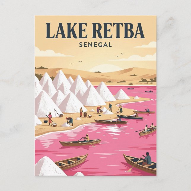Lake Retba, Dakar, Dakar Postkarte (Vorderseite)
