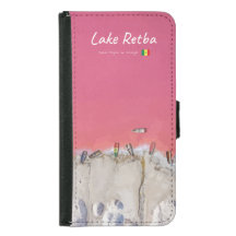 Lake Retba, Senegal - Rosa See Boote