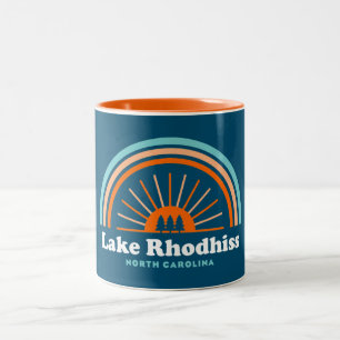 Lake Rhodhiss North Carolina Regenbogen Zweifarbige Tasse