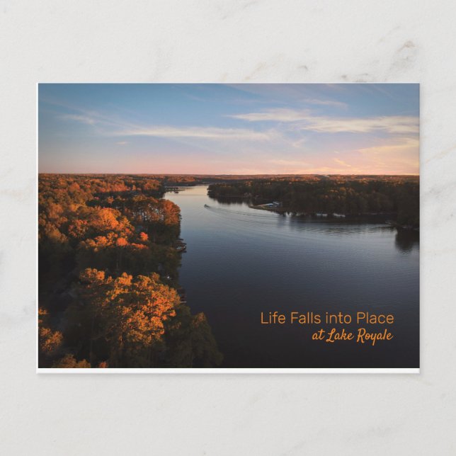 Lake Royale Sunset Post Card Postkarte (Vorderseite)