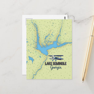 Lake Seminole Georgia Karte Poster Acryl Druck
