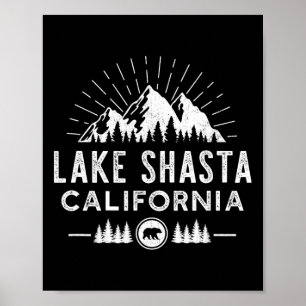 Lake Shasta Kalifornien - Bergskifahren Wandern Fi Poster