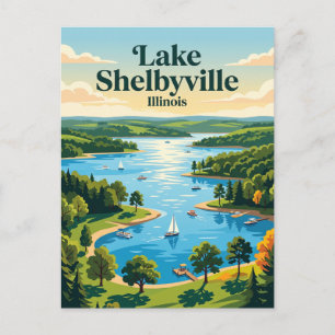 Lake Shelbyville Illinois Postkarte