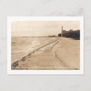 Lake Shore am Jackson Park, Chicago, IL Vintage Postkarte