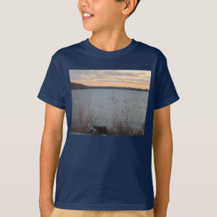 Lake Shore Sunset Kids Dark T - Shirt