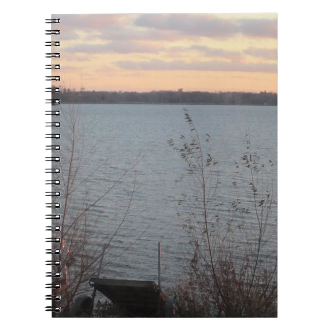 Lake Shore Sunset Notebook Notizblock (Vorderseite)