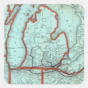 Lake Shore und Southern Michigan Railway Quadratischer Aufkleber