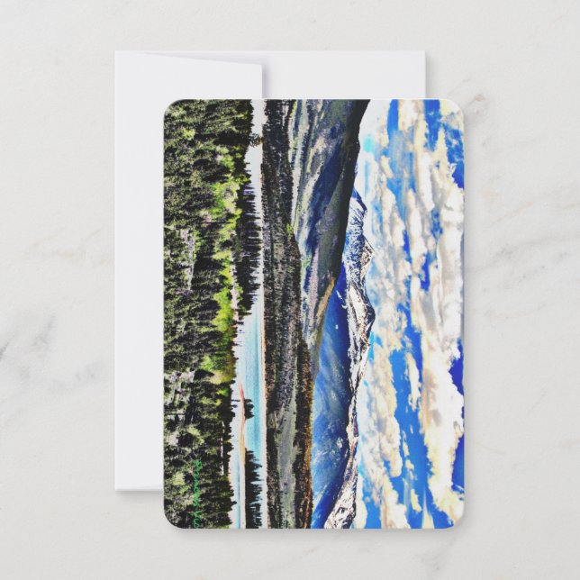 Lake Side und Mountains Scottish Birthday Gedicht (Vorderseite)