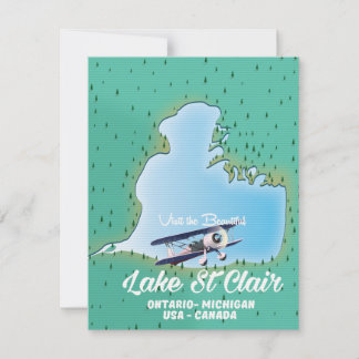 Lake St Clair USA Kanadische Seekarte