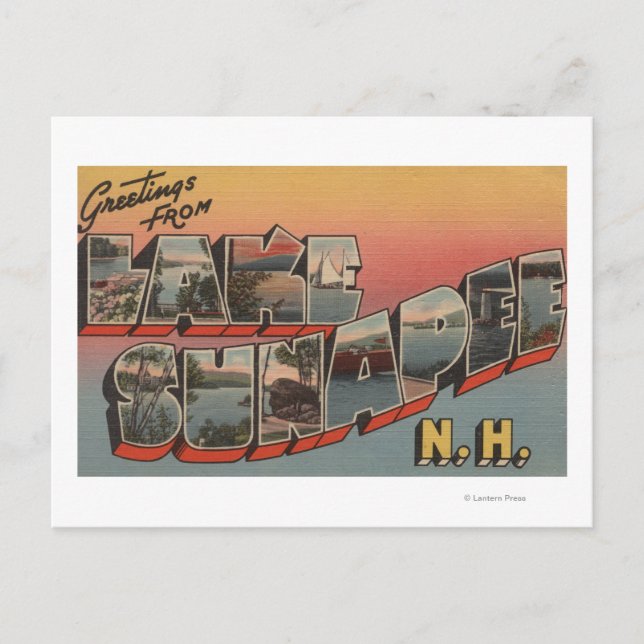 Lake Sunapee, New Hampshire - Grosser Brief Postkarte (Vorderseite)