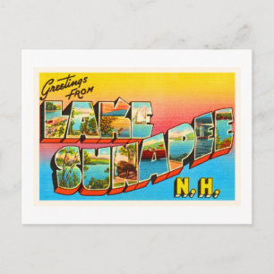 Lake Sunapee New Hampshire NH Old Travel Souvenir Postkarte