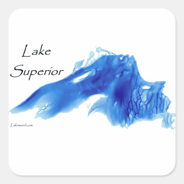 Lake Superior InDepth Quadratischer Aufkleber (Vorderseite)