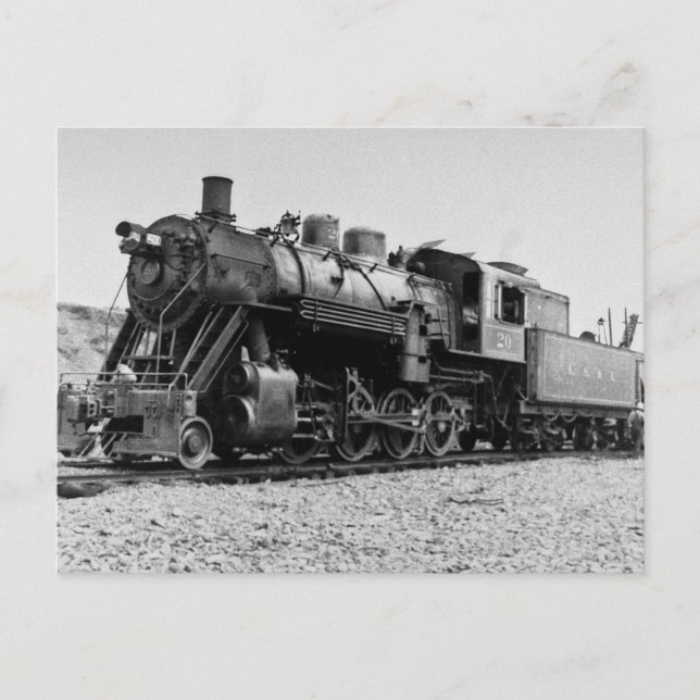 Lake Superior & Ishpeming Railroad Motor #20 Postkarte (Vorderseite)