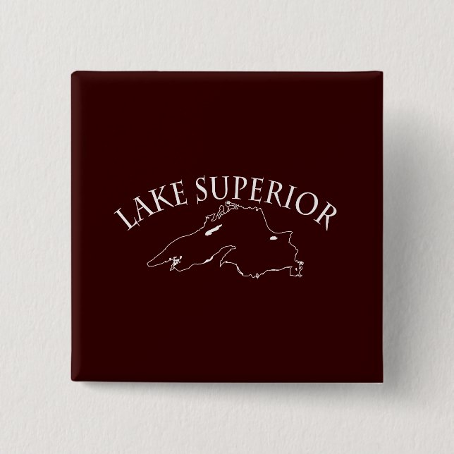 Lake Superior Karte Button (Vorderseite)