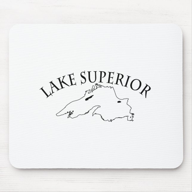 Lake Superior Karte Mousepad (Vorne)