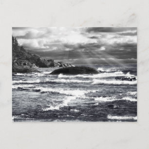 Lake Superior Lightrays Postkarte