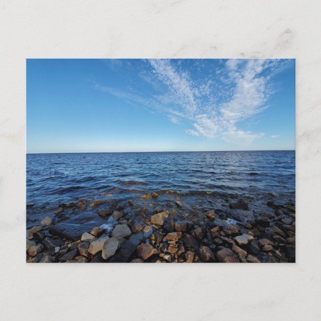 Lake Superior, Michigan, Oberhalbinsel Postkarte (Vorderseite)