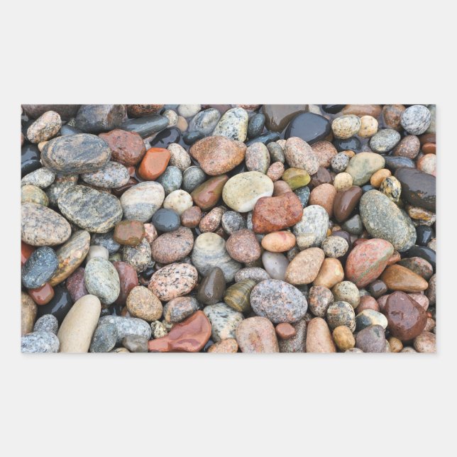 Lake Superior Rocks Rechteckiger Aufkleber (Vorderseite)
