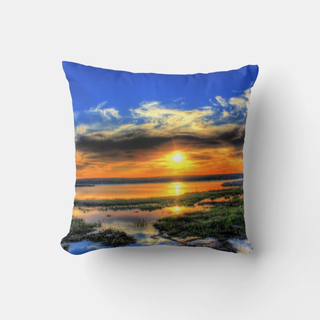 Lake Superior Sunset Kissen (Vorderseite)