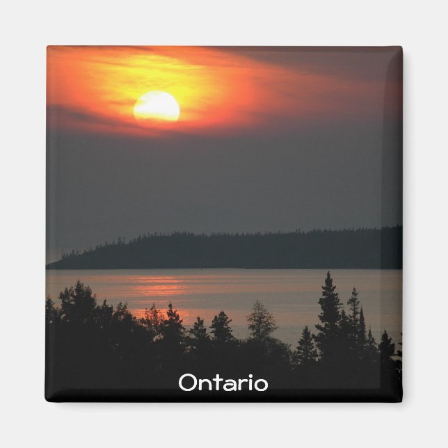 Lake Superior Sunset Magnet (Vorne)