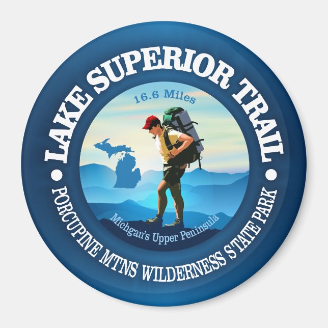 Lake Superior Trail (Hiker C) Magnet (Vorne)