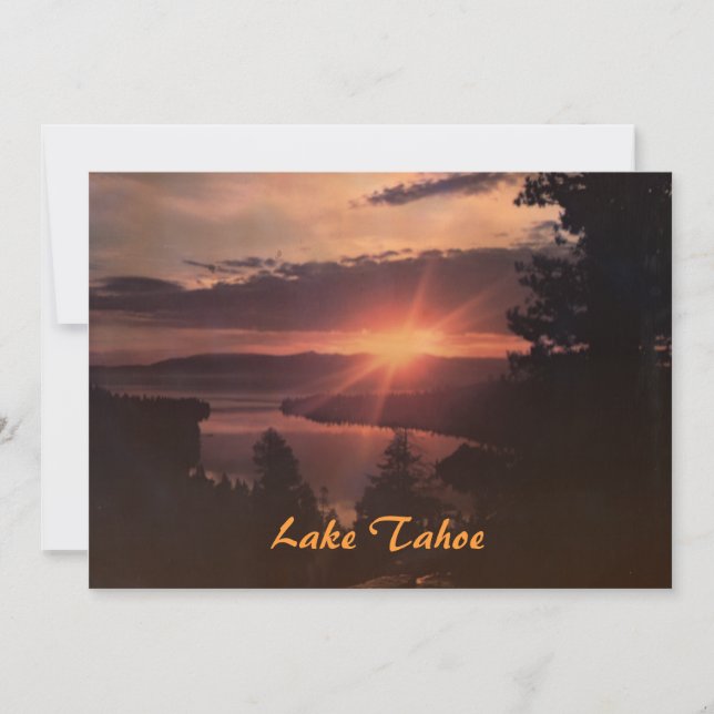 Lake Tahoe à Sunrise Party Invitation (Devant)
