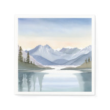 Lake Tahoe | Aquarell-Berglandschaft