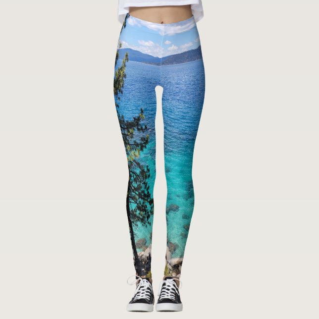 Lake Tahoe Blue Green Waters Leggings (Vorderseite)