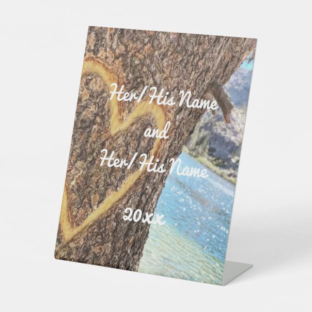 Lake Tahoe Blue Water Tree Herzliche Liebe Sockelschild (Vorderseite)