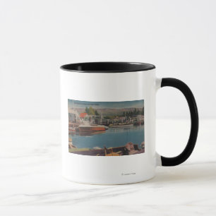 Lake Tahoe, CA - Boots-Hafen am Bijou hölzern Tasse
